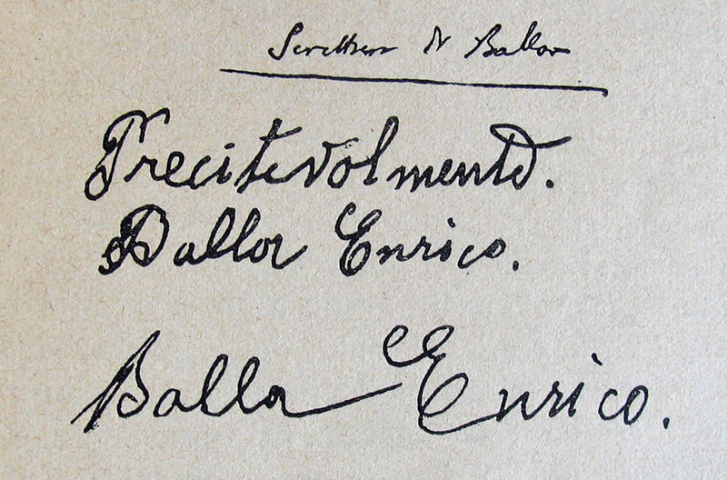 Scrittura Enrico Ballor