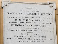 Cesare Alfieri  via Maria Vittoria 18 angolo via Bogino lapide commemorativa di Cesare Alfieri di Sostegno