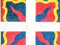 Reggimenti stranieri: Sury  Bandiera di ordinanza del reggimento di fanteria straniera mista Sury (o De Sury). Il reggimento Sury era costituito da stranieri di varie nazionalità: corsi, irlandesi, francesi, alemanni, etc. Venne fondato nei primi anni del secolo XVIII come Des Portes. La bandiera, adottata nel 1769, rimase in uso solo per pochi anni, fino al 1773.