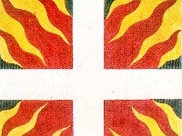 Reggimenti stranieri: Zietten  Bandiera di ordinanza del reggimento alemanno Zietten. Fondato come Schulemburg nel 1698, il reggimento confluì, assieme a Brempt, nella brigata Reale Alemanna. La bandiera rappresentata è certamente di modello antecedente al 1730.