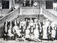 1907 ristorante Du Parc  al Valentino sul preesistente ristorante Russo bruciato prima di una festa da ballo. Foto dell'inaugurazione 1907.